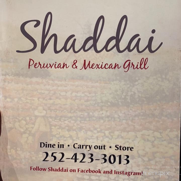 Shaddai - Manteo, NC menu_pic