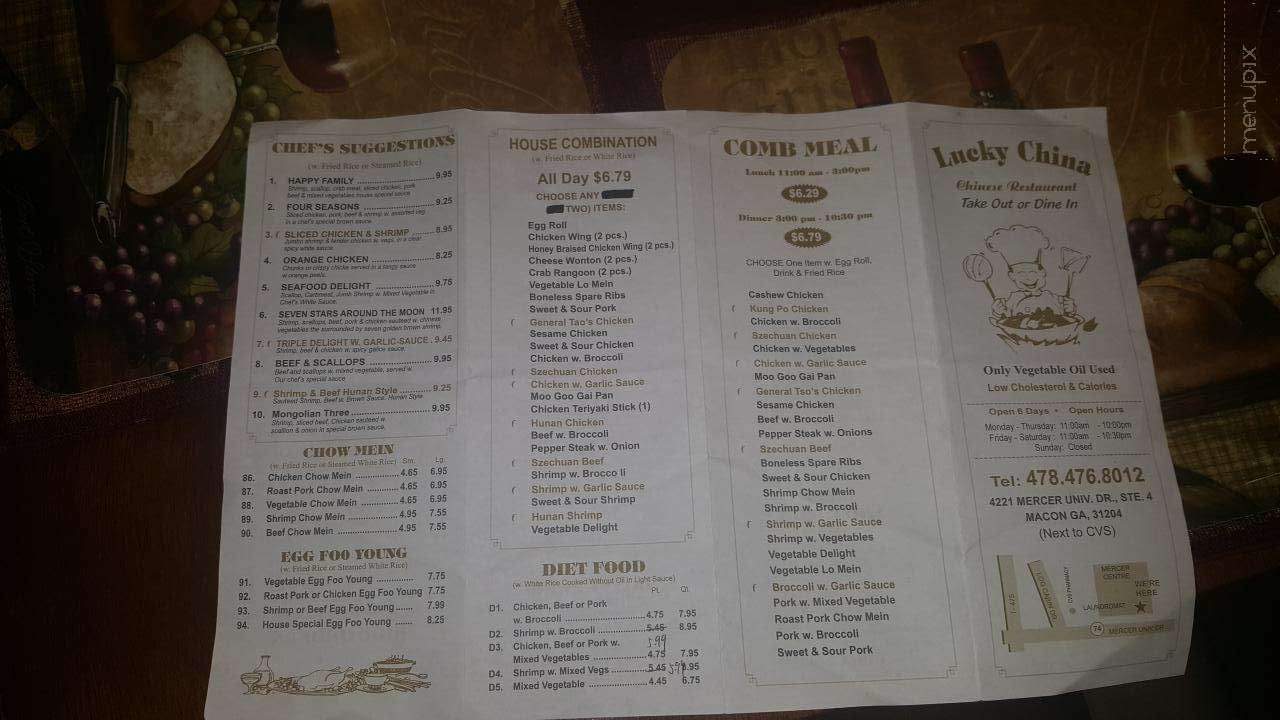 Lucky China - Macon, GA menu_pic