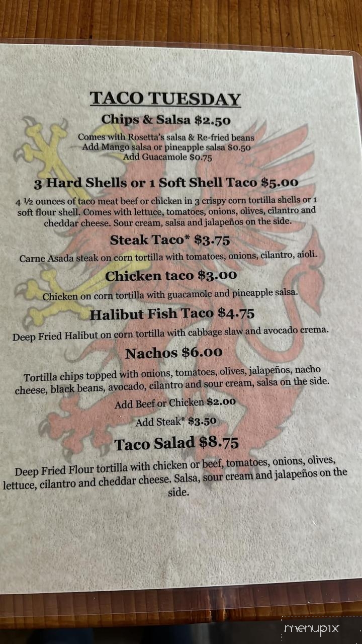 Cedar Side Inn - Vernonia, OR menu_pic