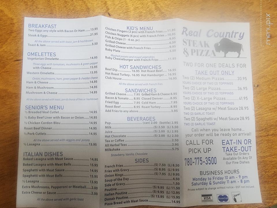 Real Country Steak & Pizza - Kinuso, AB