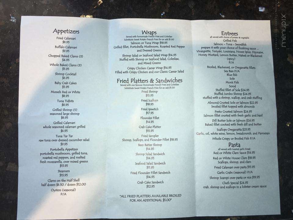 Artie's South Shore Fish Grill - Island Park, NY menu_pic