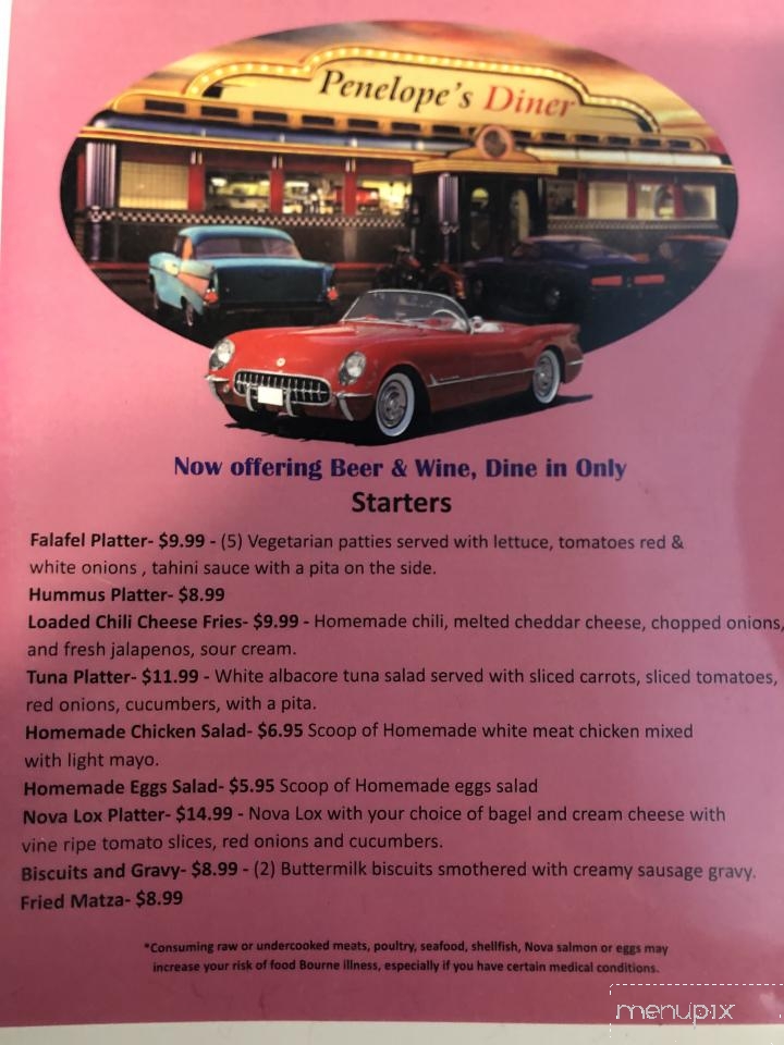 Penelope's diner - Delray Beach, FL menu_pic