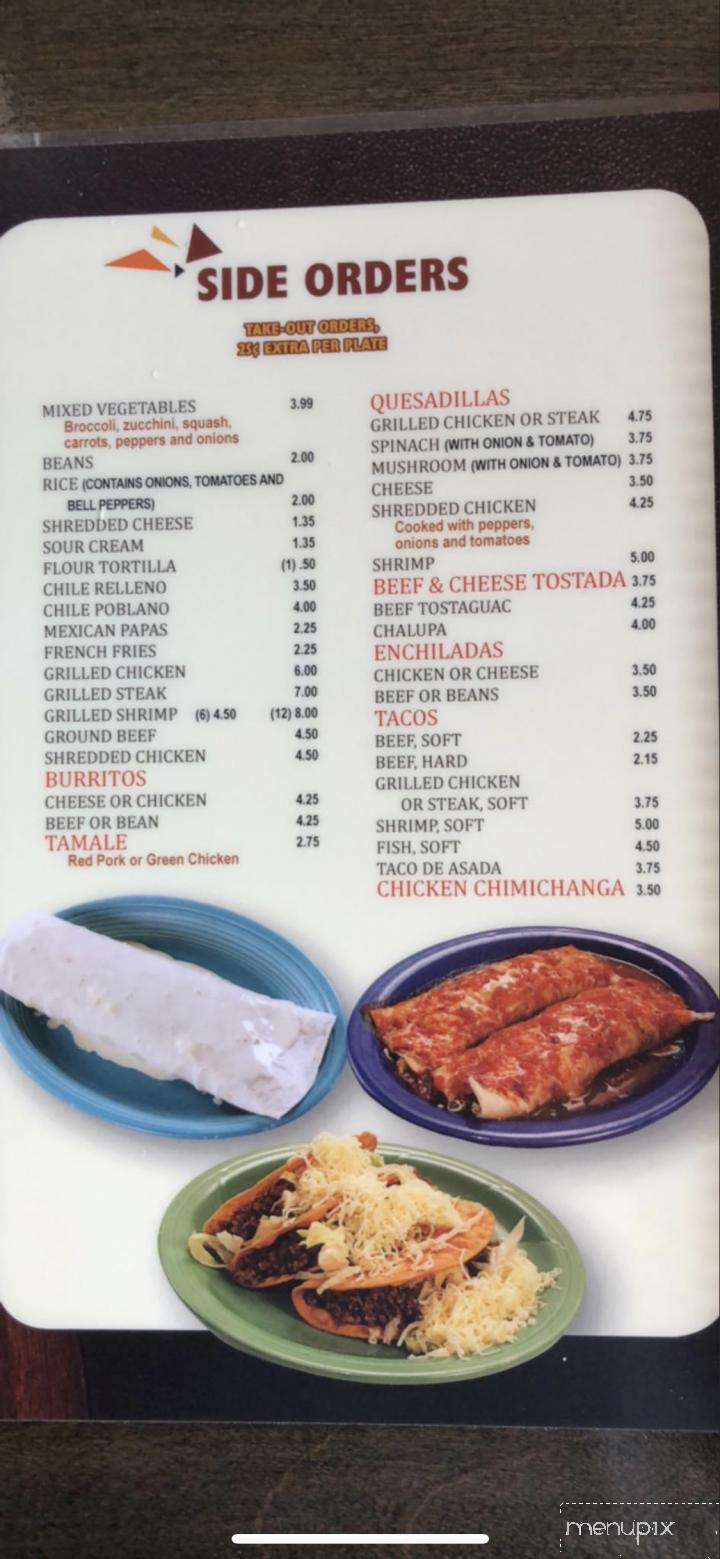 El Agave Mexican Restaurant - Florence, SC menu_pic