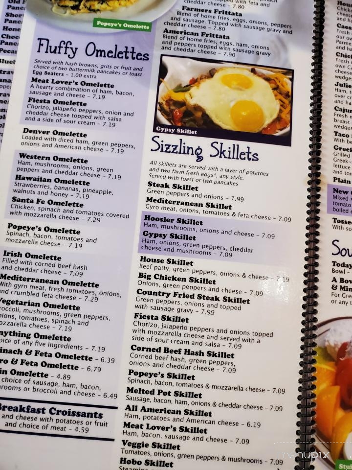 Blueberry Pancake House - Monroeville, IN menu_pic
