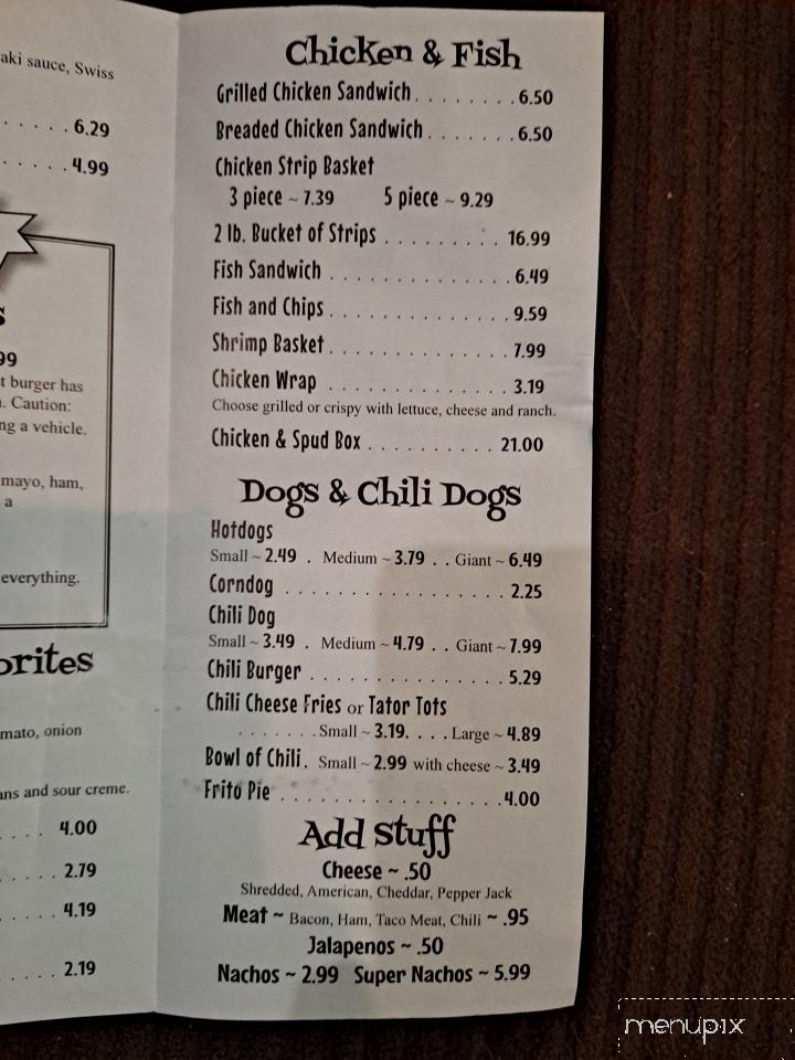 Tommy's All American Burger Co - Myrtle Creek, OR menu_pic