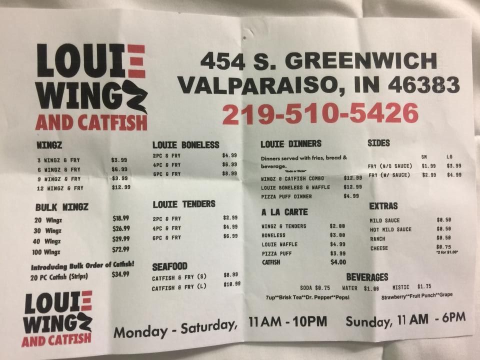 Louie Wingz and Catfish - Valparaiso, IN