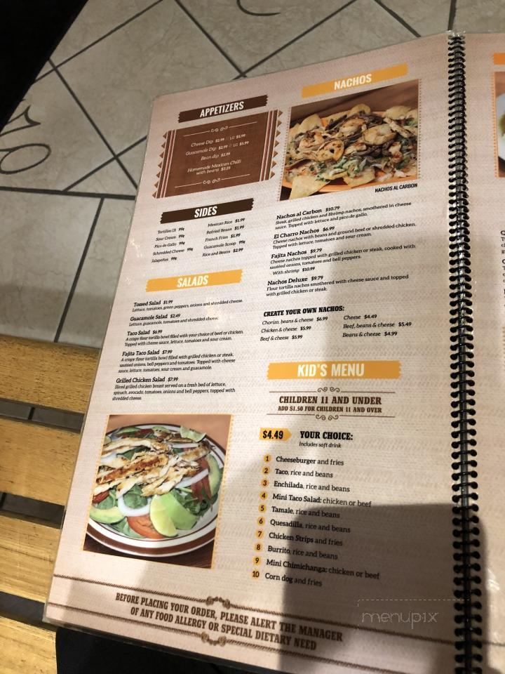 El Charro - Claremore, OK menu_pic