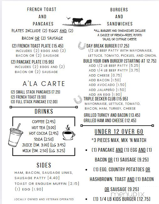 Day Break Cafe - Penn Valley, CA menu_pic