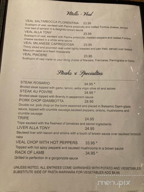 San Giorgio's Italian Bistro - Kinnelon, NJ menu_pic