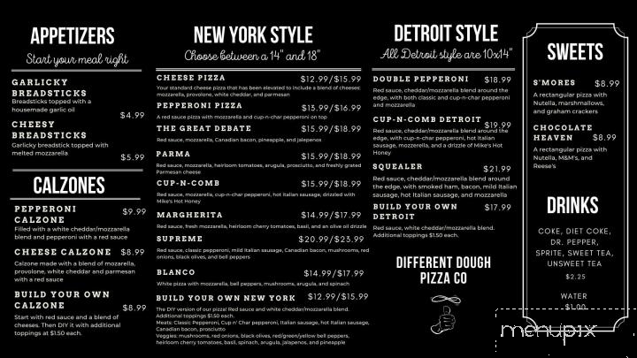Different Dough Pizza Co - Bryant, AR menu_pic