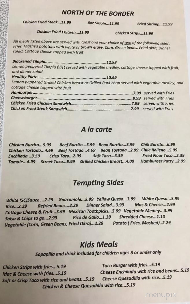 Taco Bob's Fiesta Grill - McAlester, OK menu_pic
