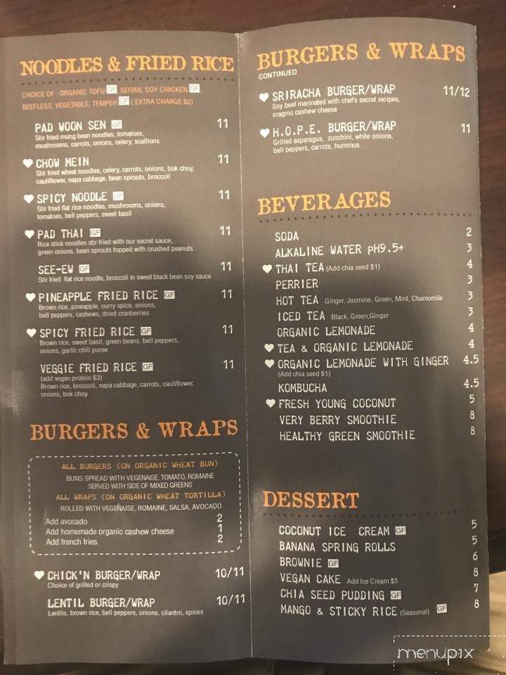 H.O.P.E. Healthy Organic Positive Eating (HOPE) - Studio City, CA menu_pic