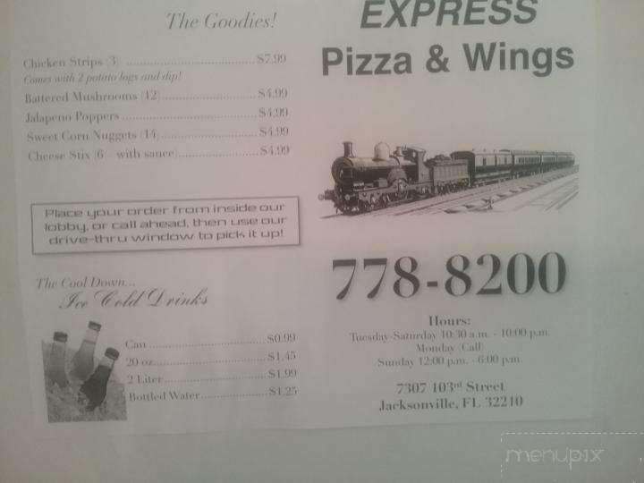 Pizza & Wings Express - Jacksonville, FL menu_pic