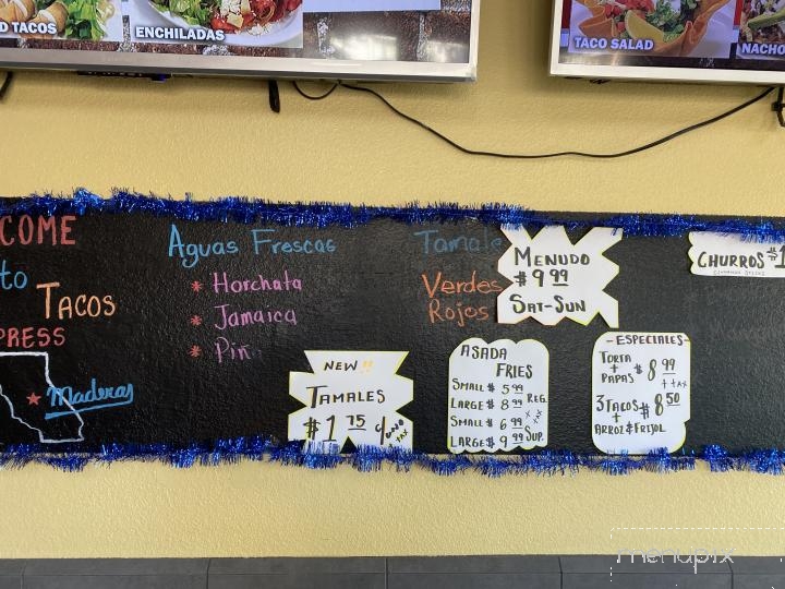 Tacos Express - Madera, CA menu_pic