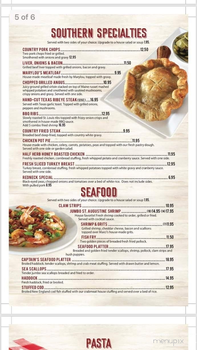 Chicken Pantry Restaurant - Bunnell, FL menu_pic