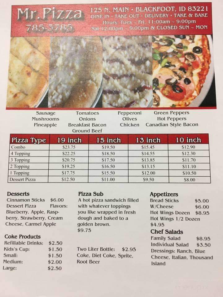 Mr Pizza - Blackfoot, ID menu_pic