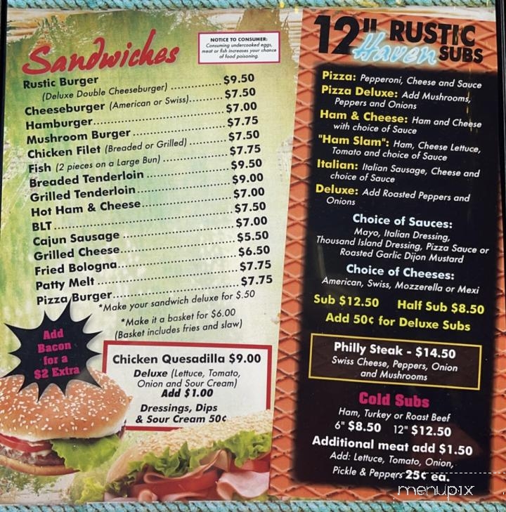 Rustic Haven - Saint Marys, OH menu_pic