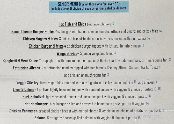 Tommy D's Restaurant & Steakhouse - Hanover, ON menu_pic