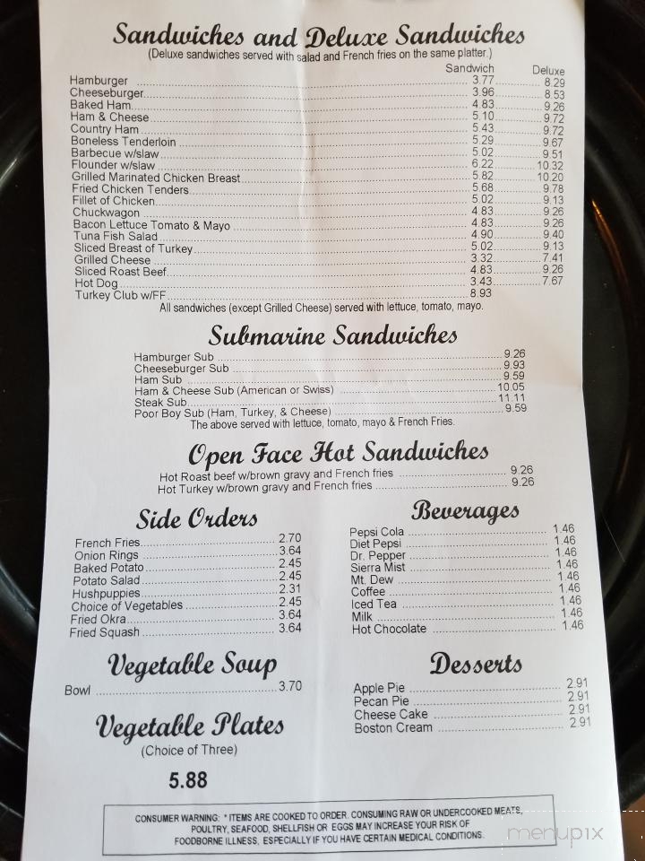 Yadkin Plaza Family Restaurant - Yadkinville, NC menu_pic