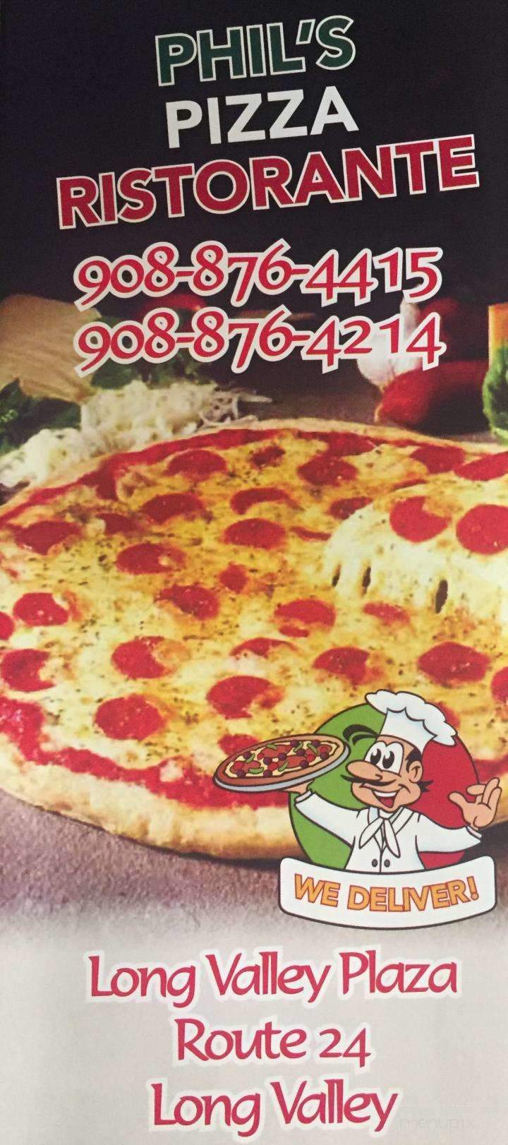 Phil's Pizzeria & Italian Rest - Long Valley, NJ menu_pic