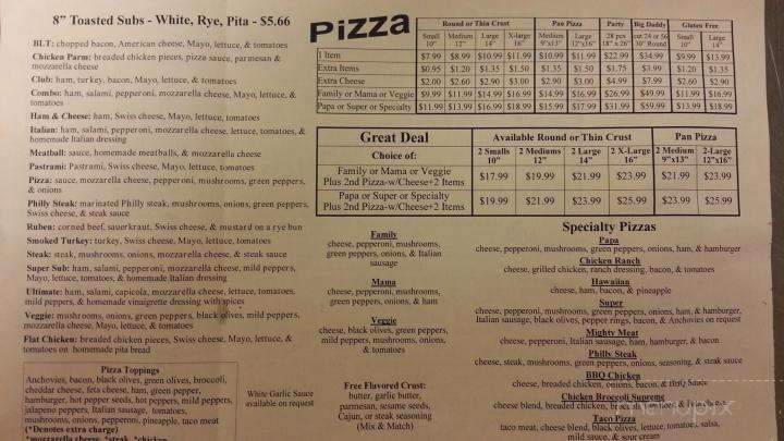 Papa Bruno's Pizzeria - South Rockwood, MI