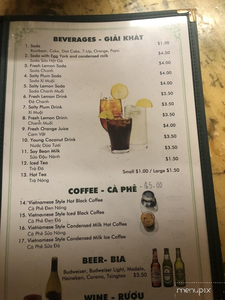 Pho To Thi #1 - San Jose, CA menu_pic