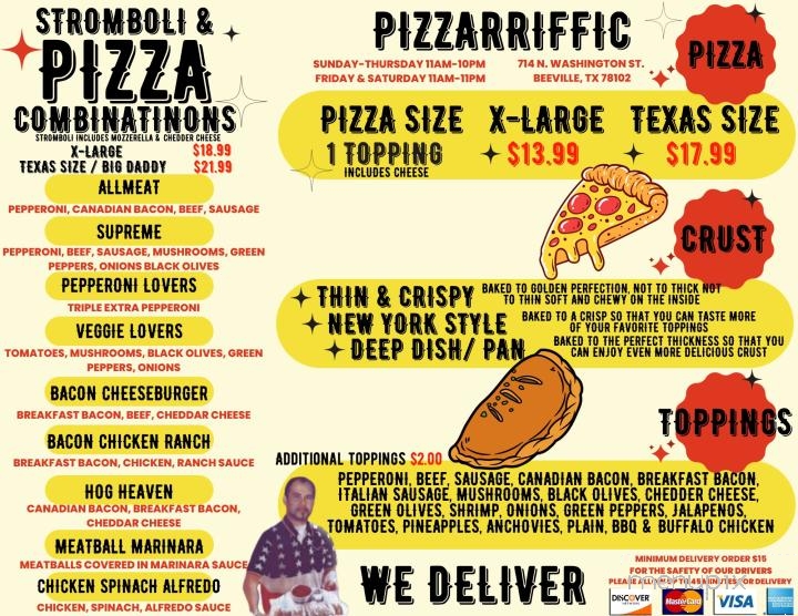 Pizzarriffic - Beeville, TX menu_pic