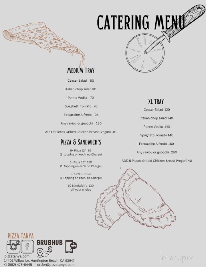 Pizza Tanya - Huntington Beach, CA menu_pic