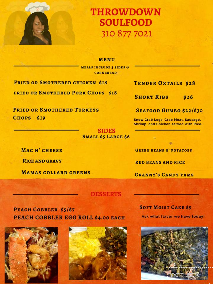 Throwdown Soulfood - Bellflower, CA menu_pic