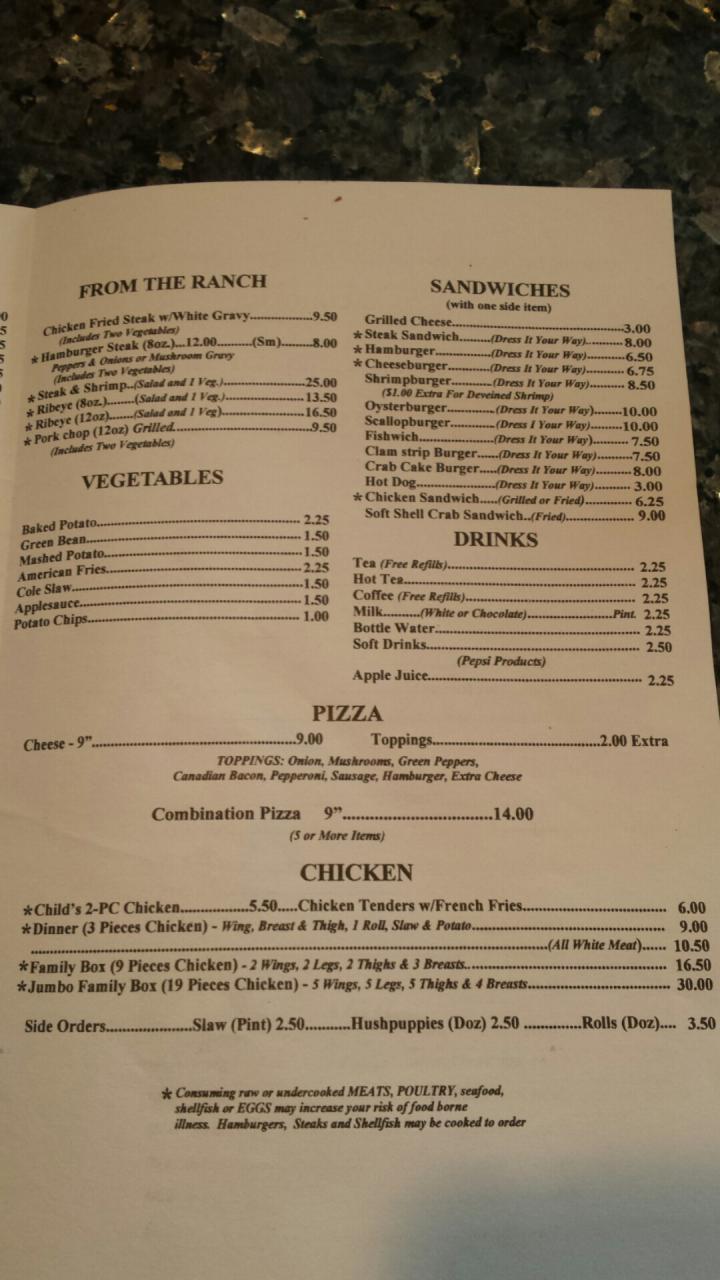 Jordan's House Of Seafood - Emerald Isle, NC menu_pic