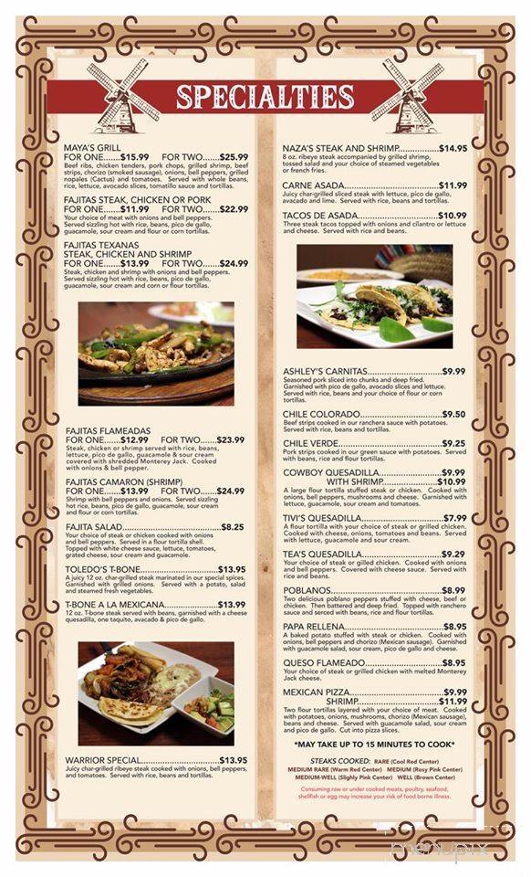 La Piramide - Warrior, AL menu_pic