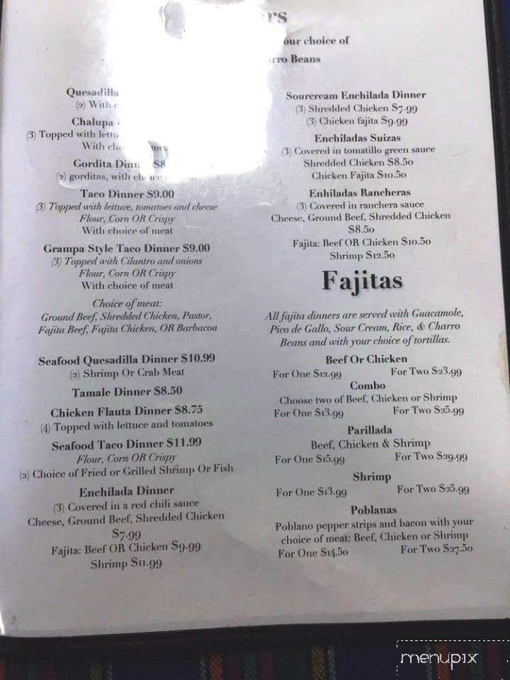 Jose Cantina - Crystal Beach, TX menu_pic