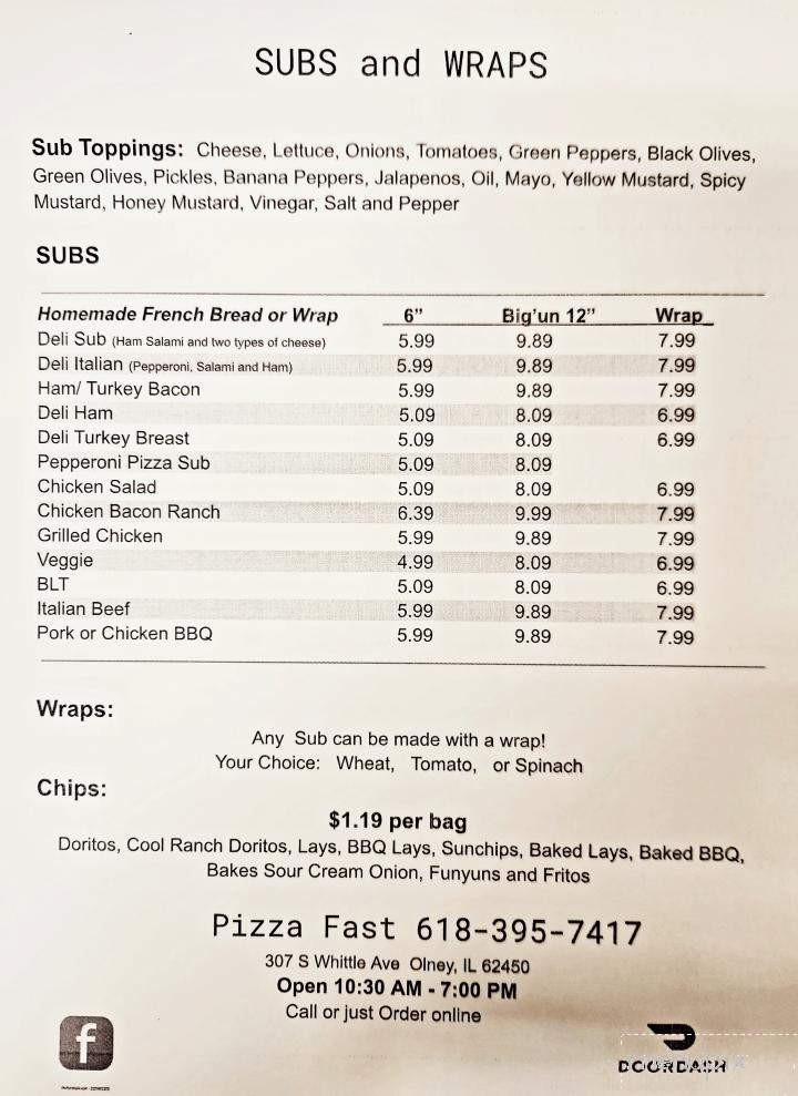 Pizza Fast - Olney, IL