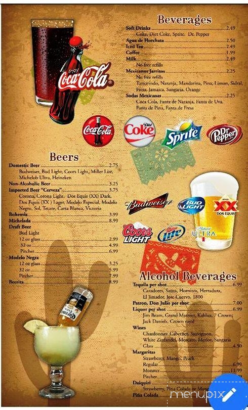 El Patio - Winnfield, LA menu_pic