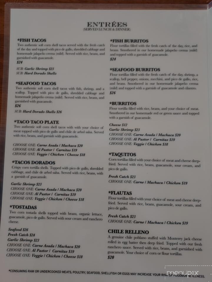Monicos Taqueria - Kapaa, HI menu_pic