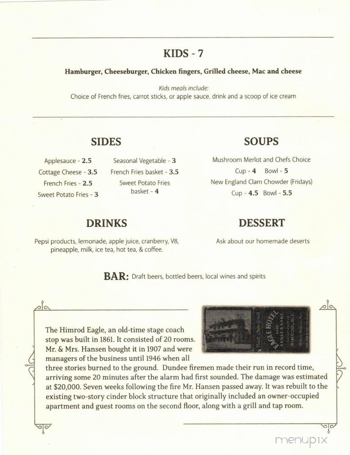 Himrod Eagle - Dundee, NY menu_pic