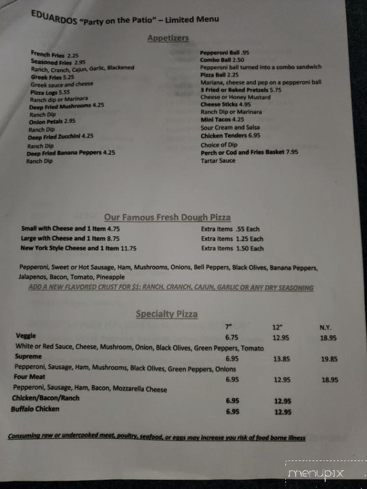 Eduardo's Tavern - Erie, PA menu_pic