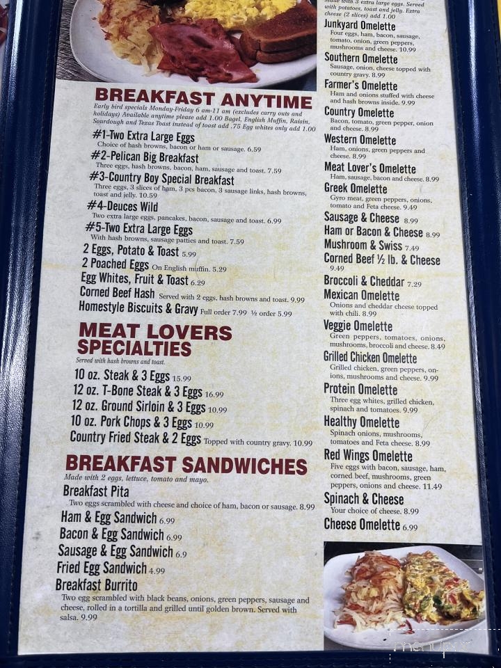 Pelican Cafe - Marysville, MI menu_pic