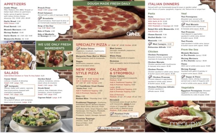 Luigi's Pizzeria - Port Orange, FL menu_pic