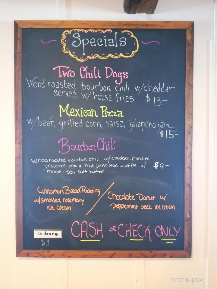 The Burg - Pittsburg, NH menu_pic