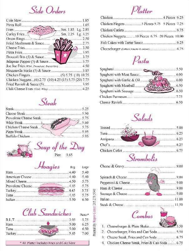 Joe-Joe's Pizza & Variety - Philadelphia, PA menu_pic