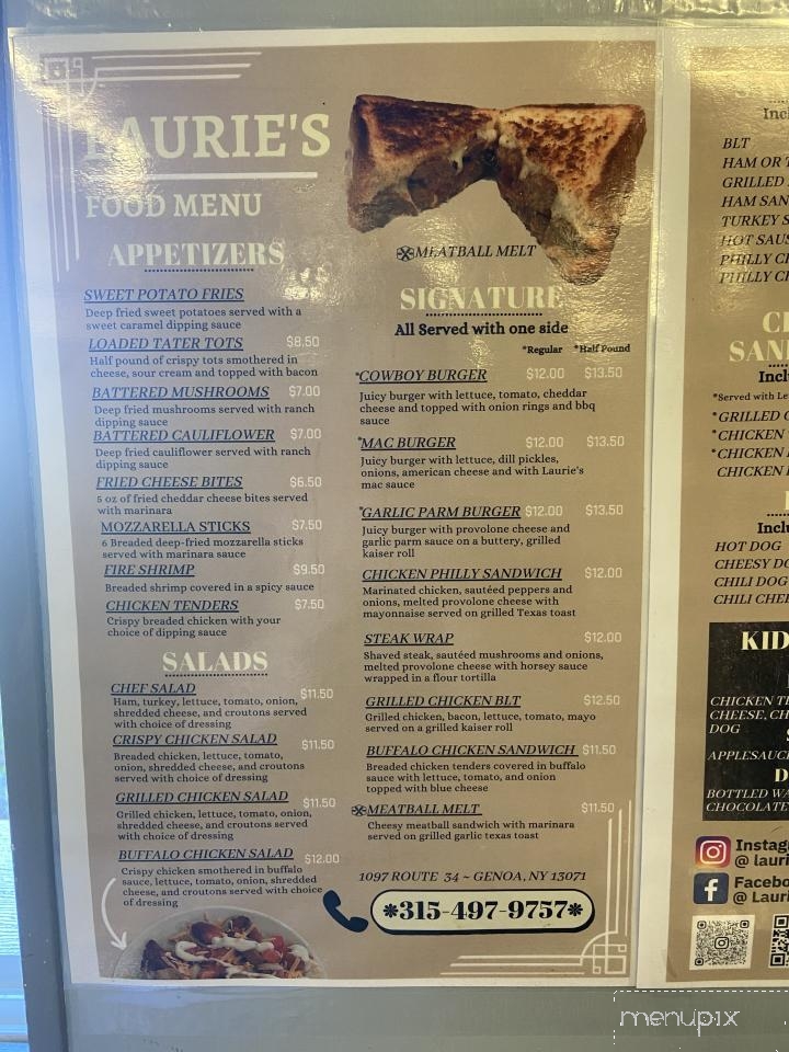 Laurie's - Genoa, NY menu_pic