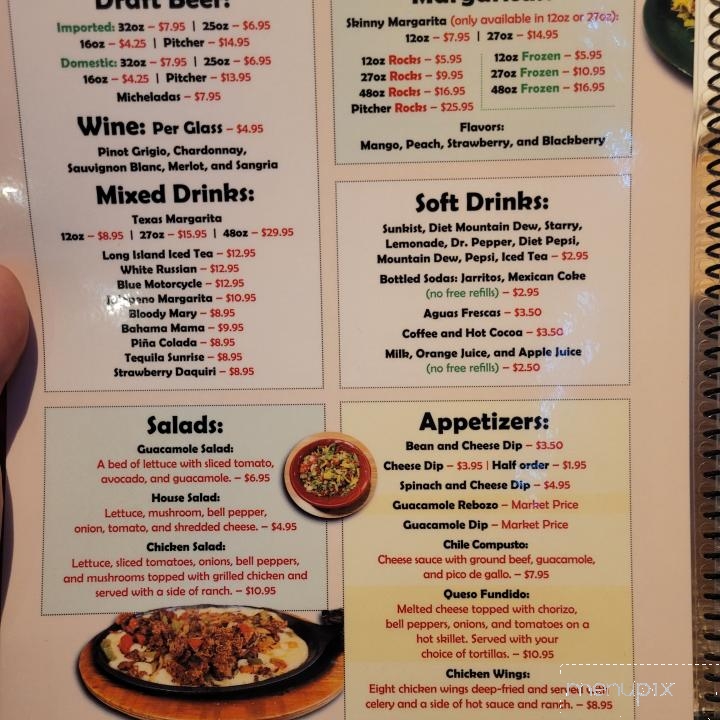 El Rebozo Mexican Restaurant - Arden, NC menu_pic