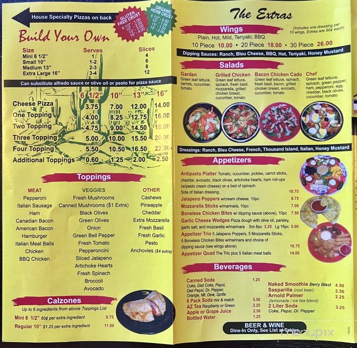 Cary's Pizza - Wickenburg, AZ menu_pic