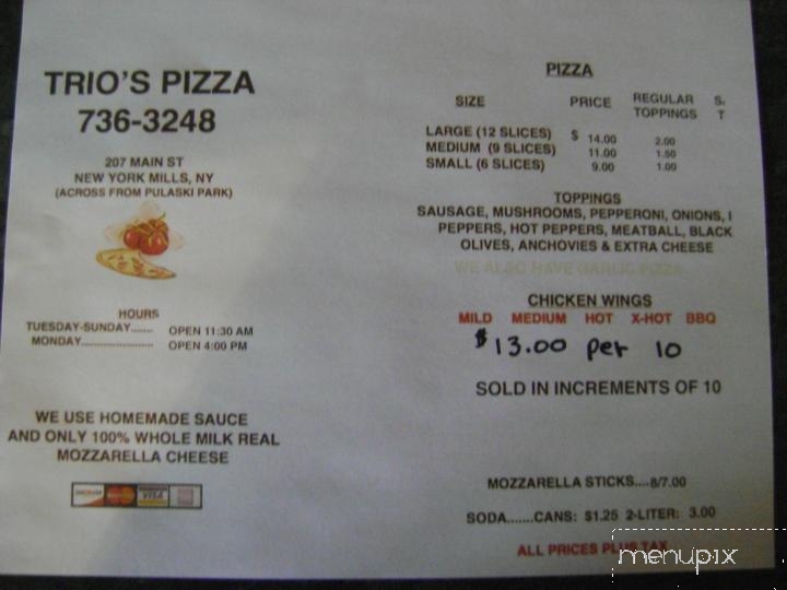 Trio's Pizza - New York Mills, NY