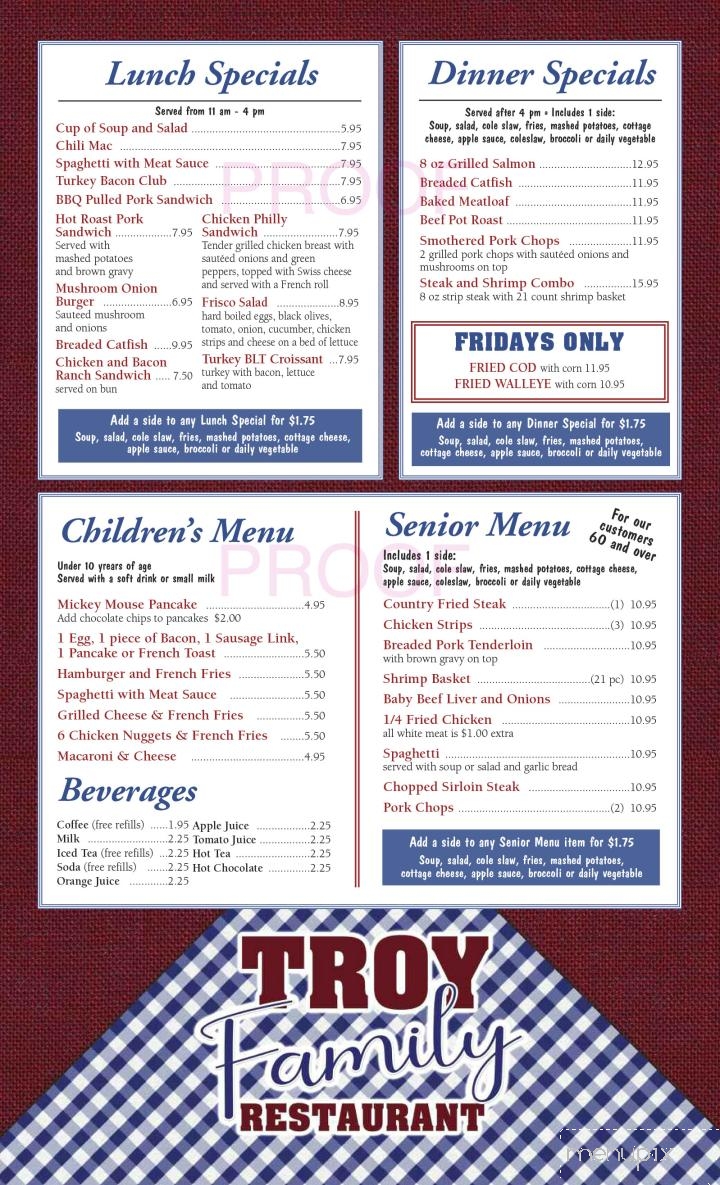 Troy Family Restaurant - Troy, IL menu_pic