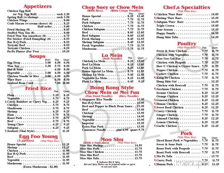 Ming's Garden - Traverse City, MI menu_pic