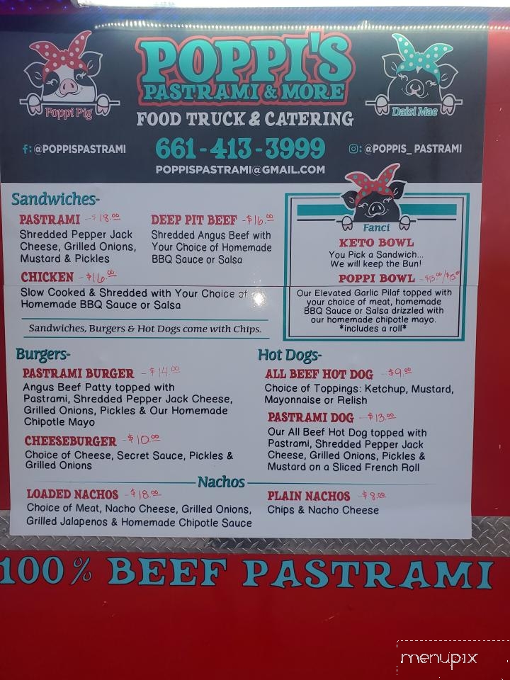 Poppi's Pastrami & More - Bakersfield, CA menu_pic