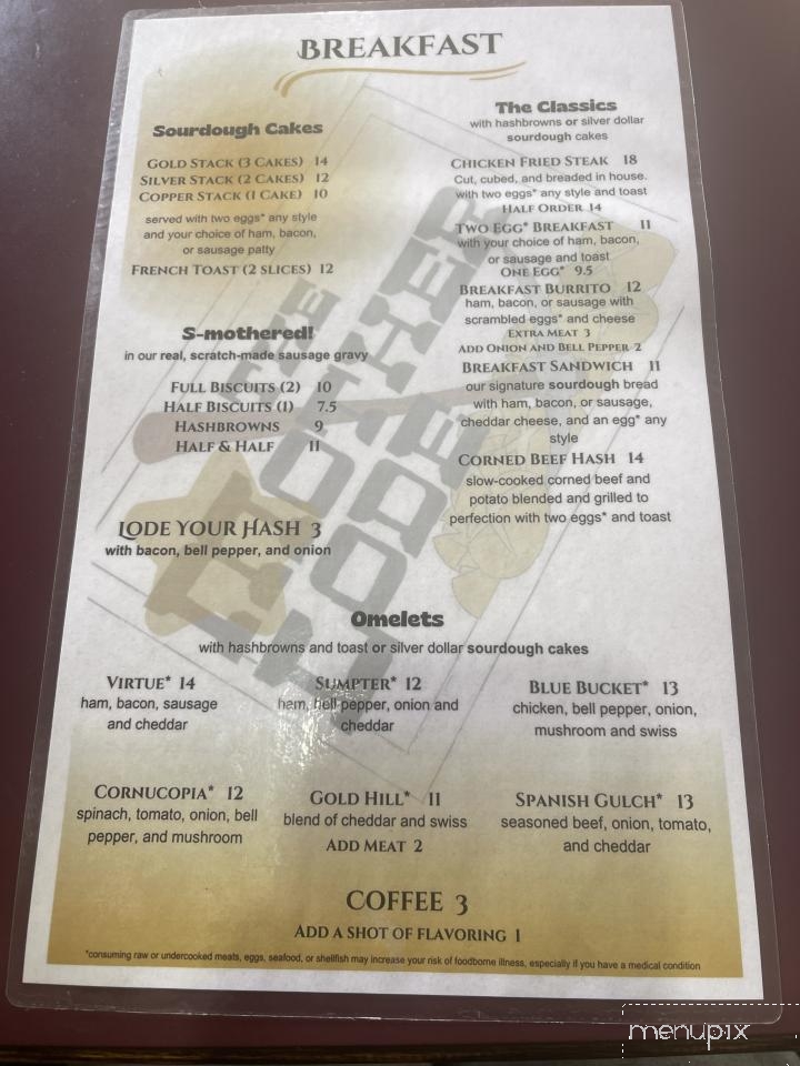 The Mother Lode - Baker City, OR menu_pic