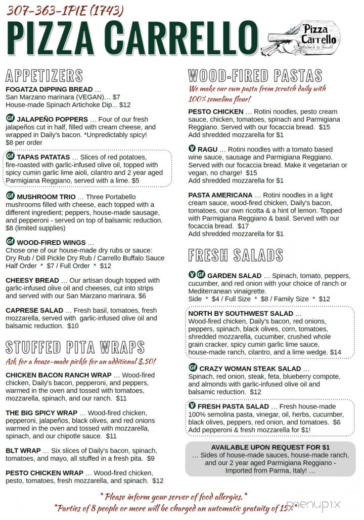 Pizza Carrello - Gillette, WY menu_pic